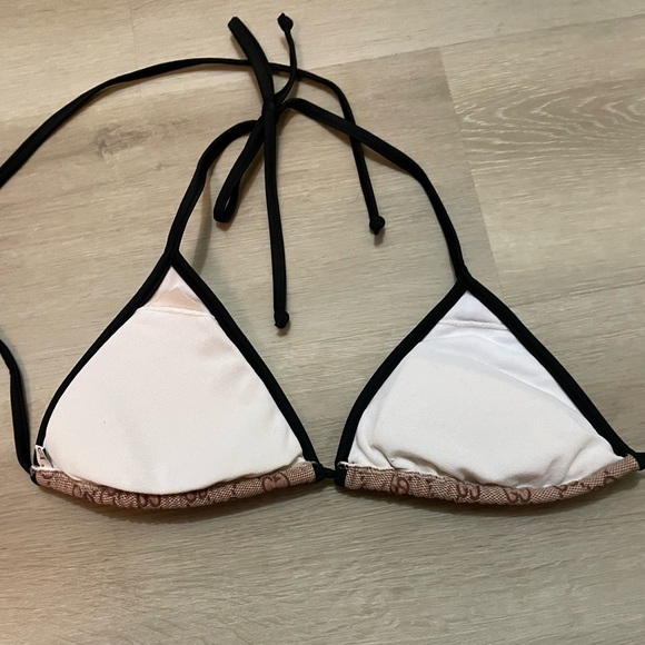 Tan and Black Logo Bikini Top - Picture 8 of 8